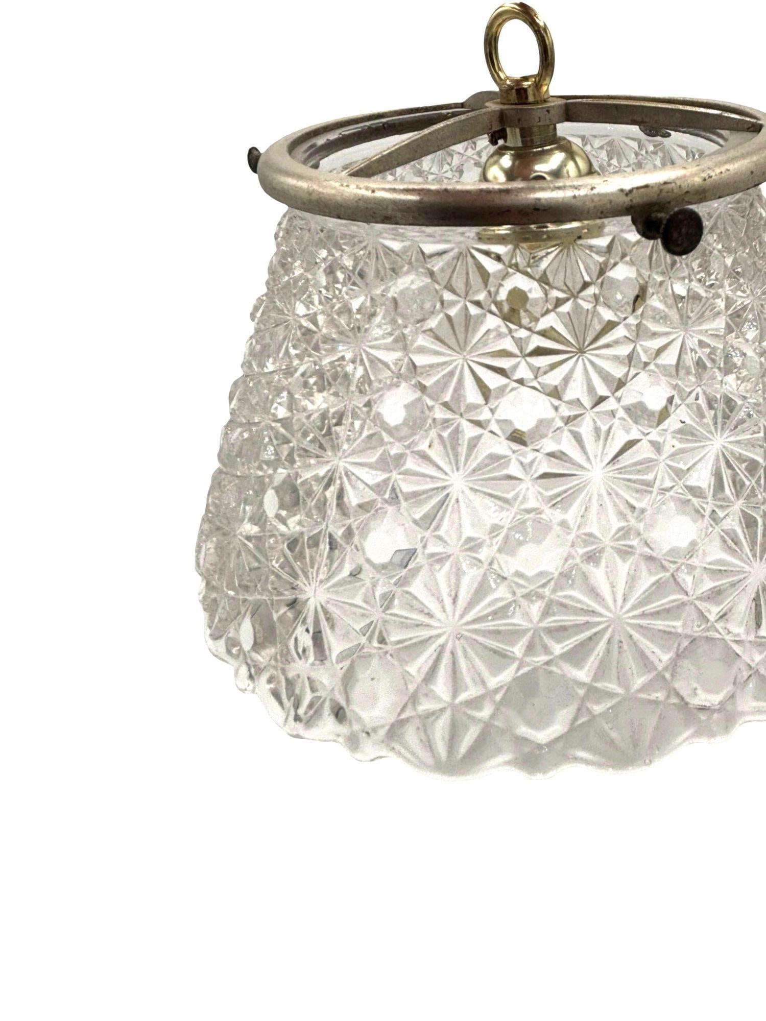 Victorian Daisy and Buttons Pressed Glass Light - 9 Available! - 9