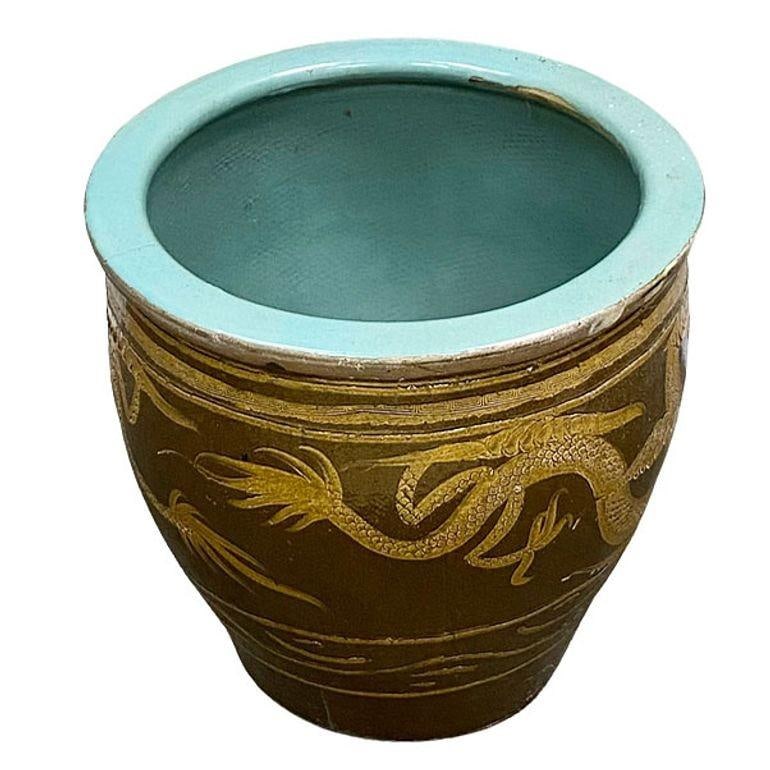 Antique Chinese 19-Century Egg Jardinière pottery Planter, 3-sets available - 3