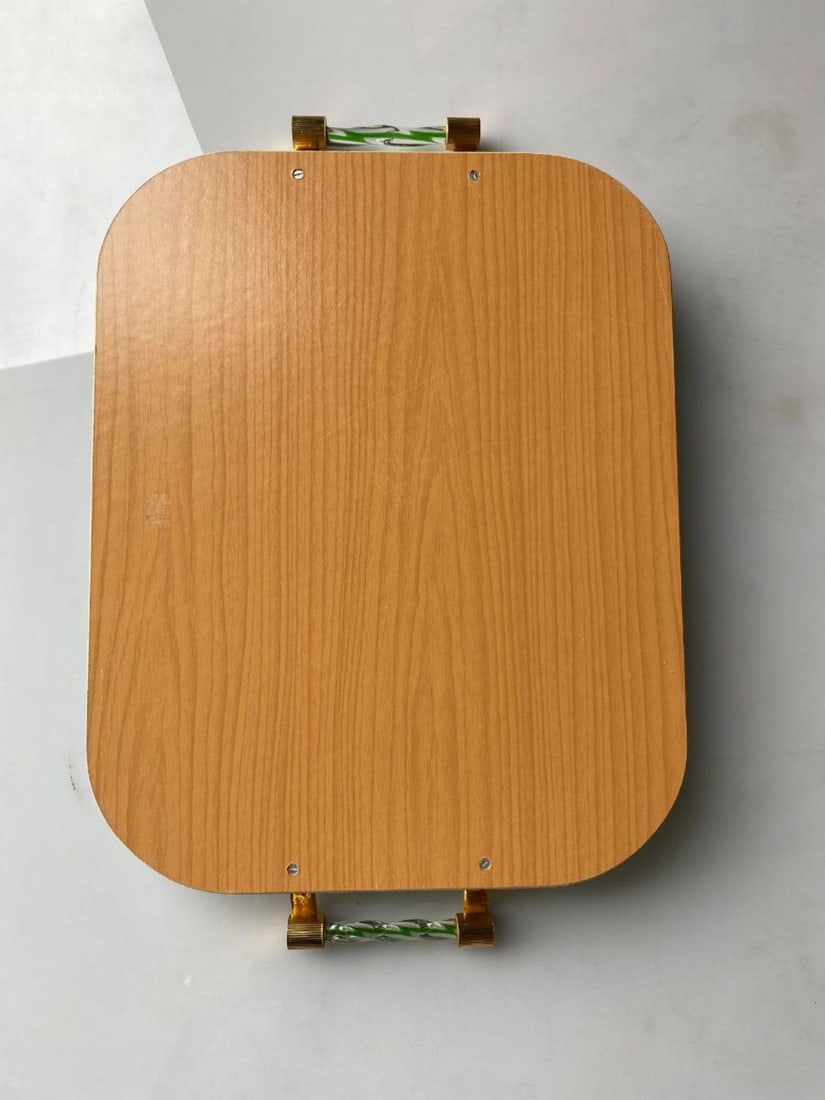 Itailan Murano Barovier Style Vanity Tray with Etched Mirror Twisted Glass Rope - 6