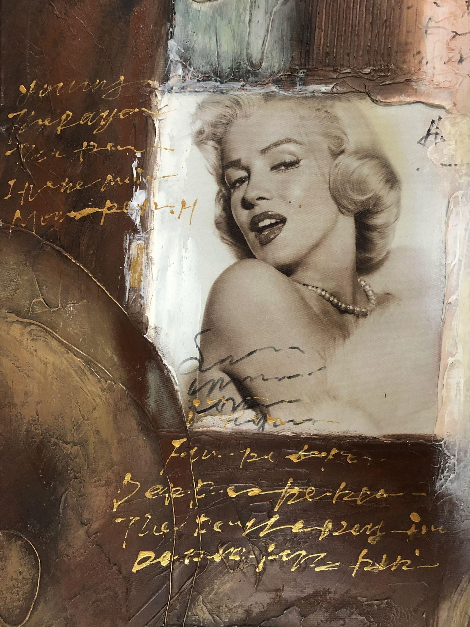 Post-Modern Marylin Monroe Mixed Media Painting - 12
