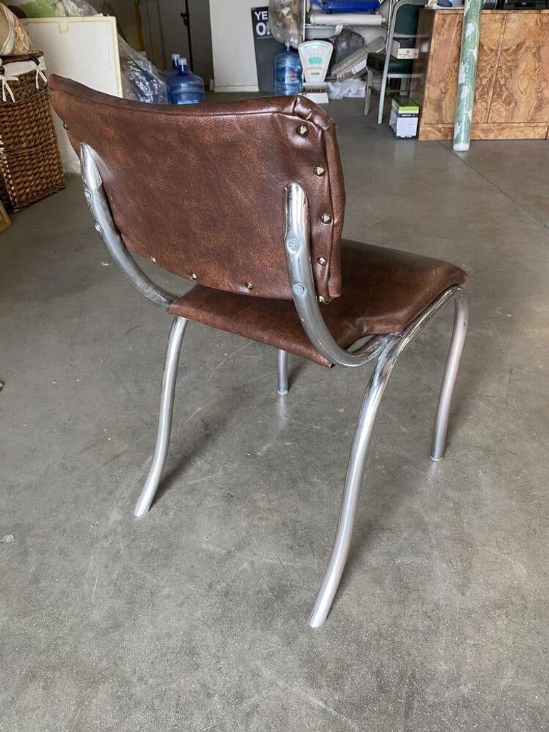 Chrome Mid Century Soda Shop Style Side Chair - 11
