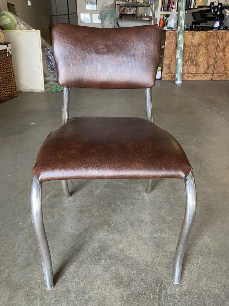 Chrome Mid Century Soda Shop Style Side Chair - 19