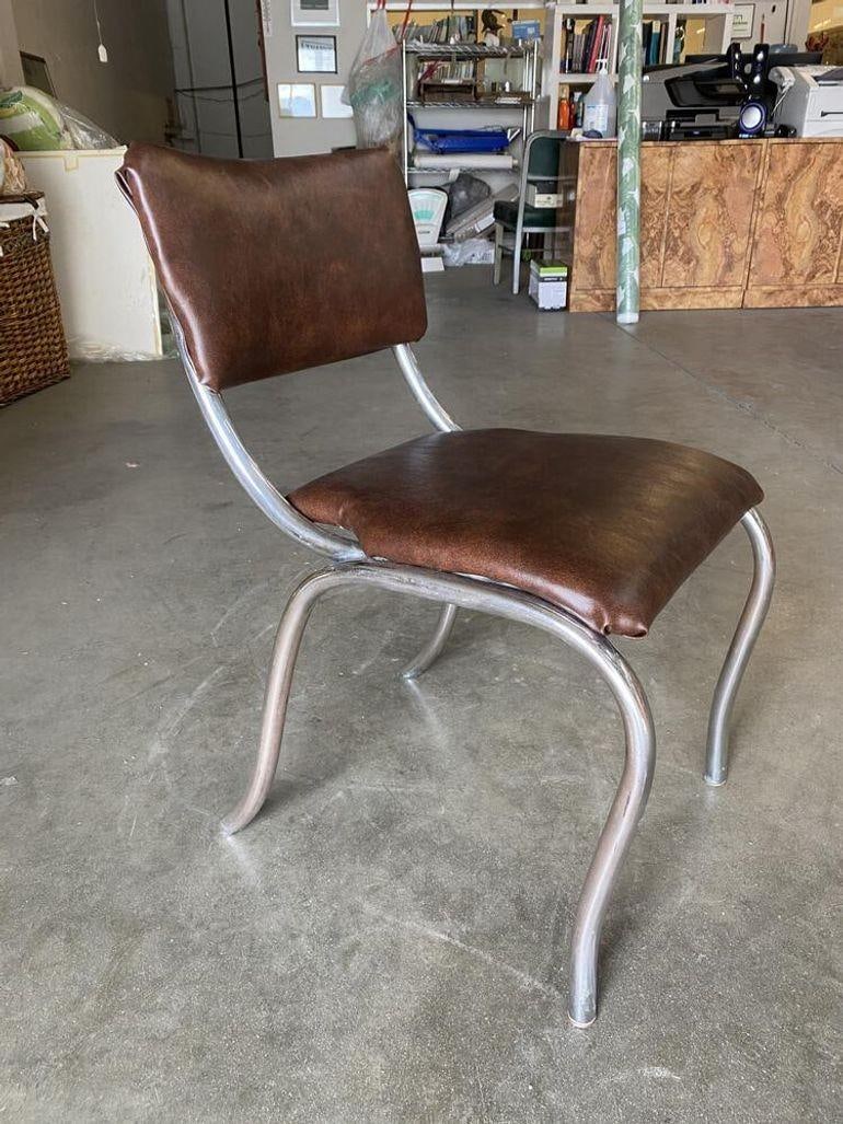 Chrome Mid Century Soda Shop Style Side Chair - 6