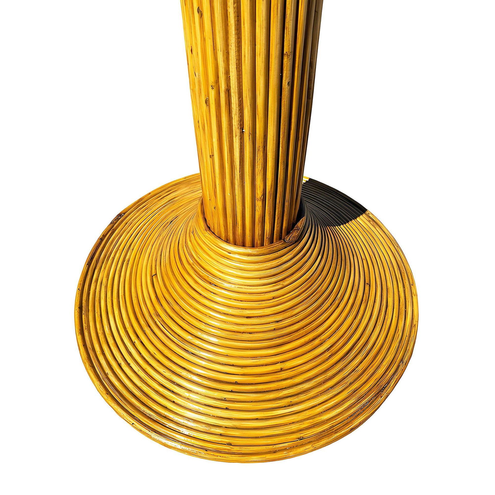 RARE Mid-century Sculptural Rattan Palm Tree floor Lamp, Mario Torres Lopez - 6