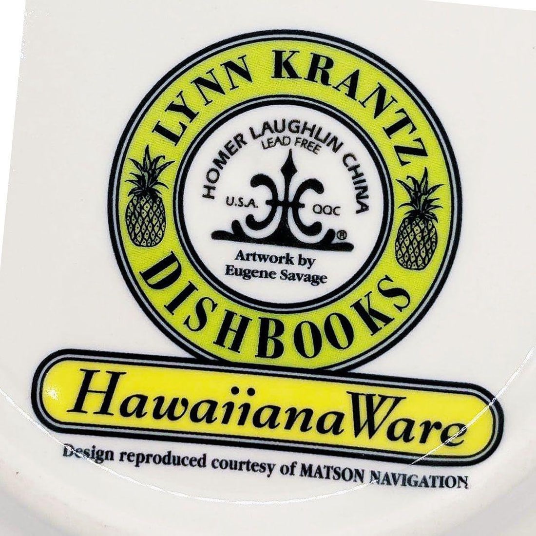 7.25" Eugene Savage "Island Feast" Red Salad Plate By Lynn Krantz Dish Books - 6