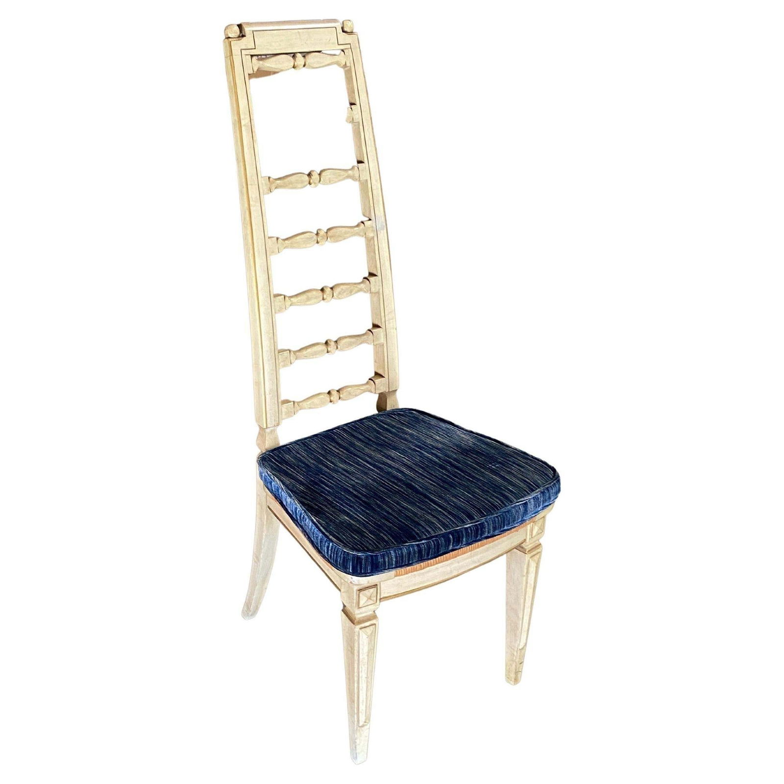 Portoro Nero Marble Dining Set with High Back Thomasville Chairs - 9