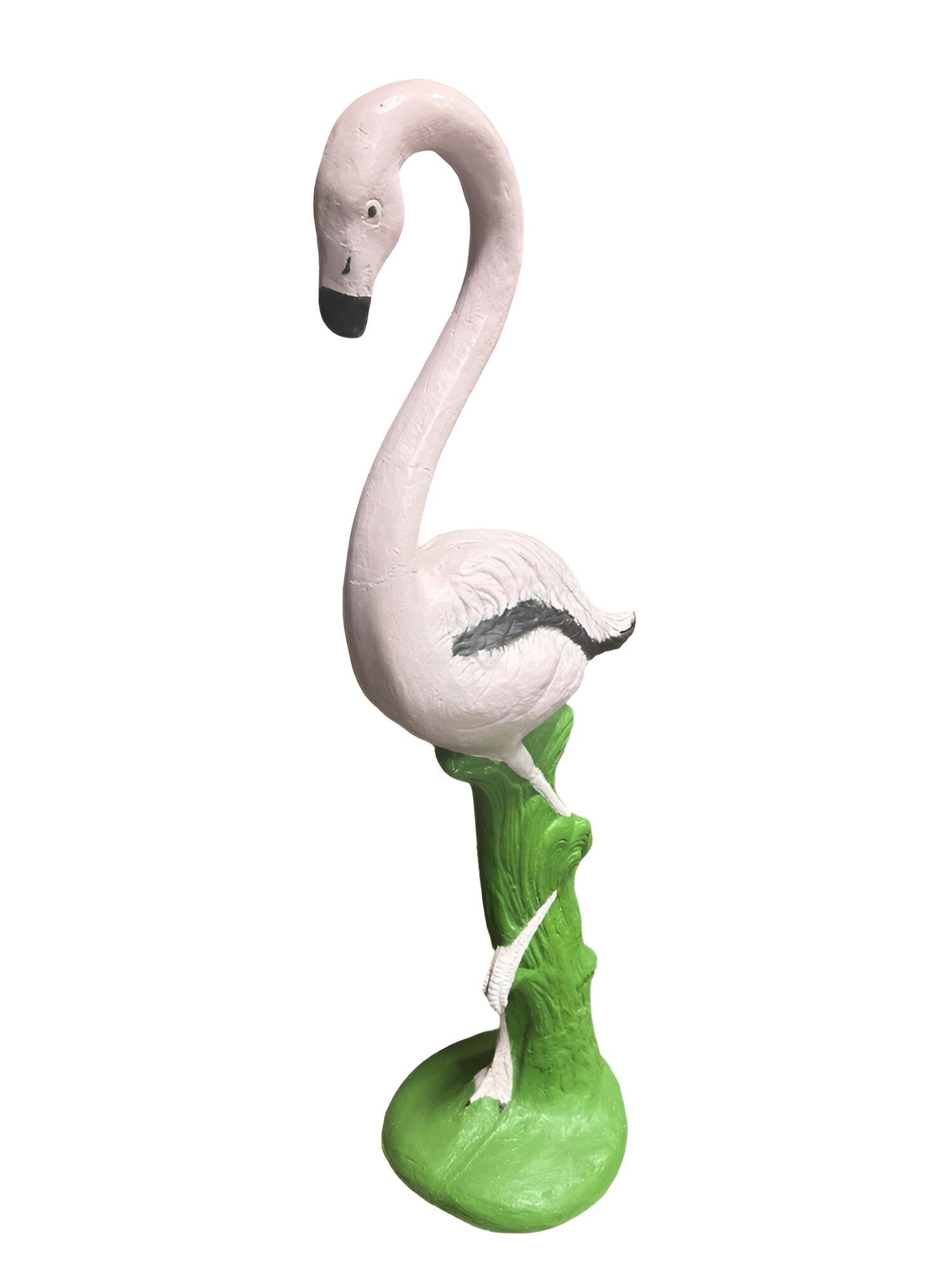 Restored Vintage Life Size Pink Flamingo Statues - Full Size Pair - 9