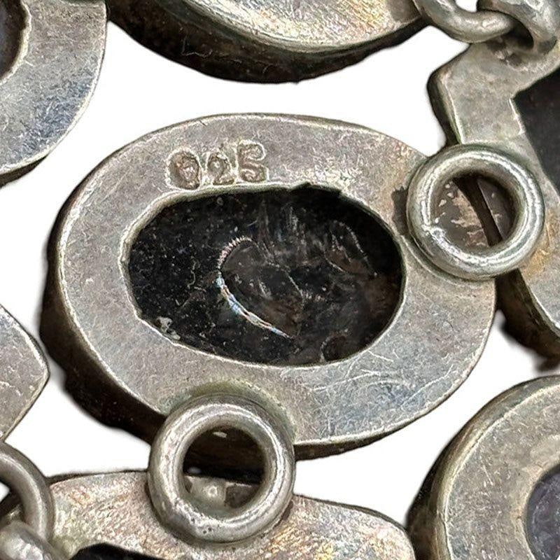 Garnet Cluster 925 Sterling Silver Fashion Jewelry 8" Inch Bracelet - 6