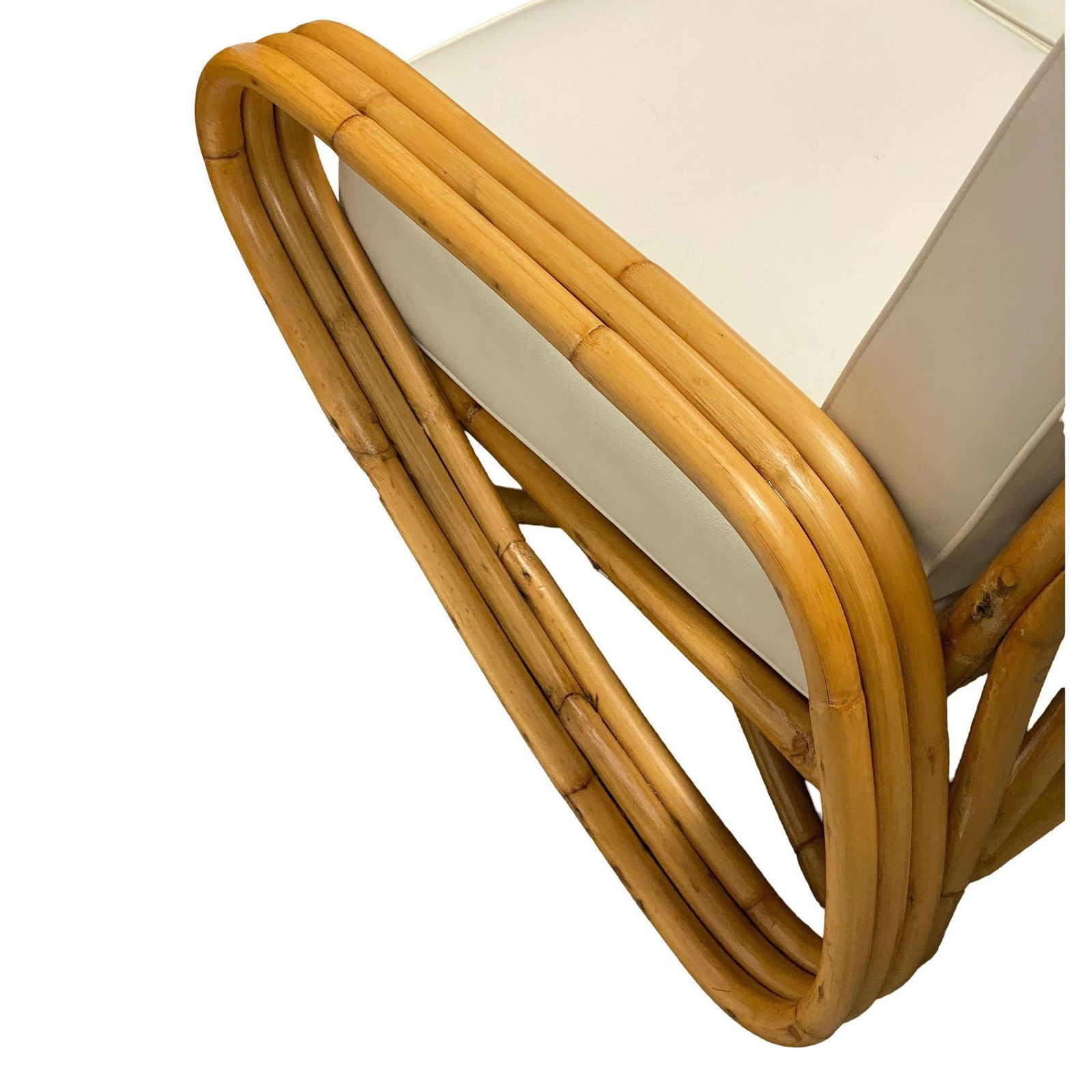 Restored "Triple Triangle" 3-strand Sectional Sectional Settee W/ Loop Base - 3