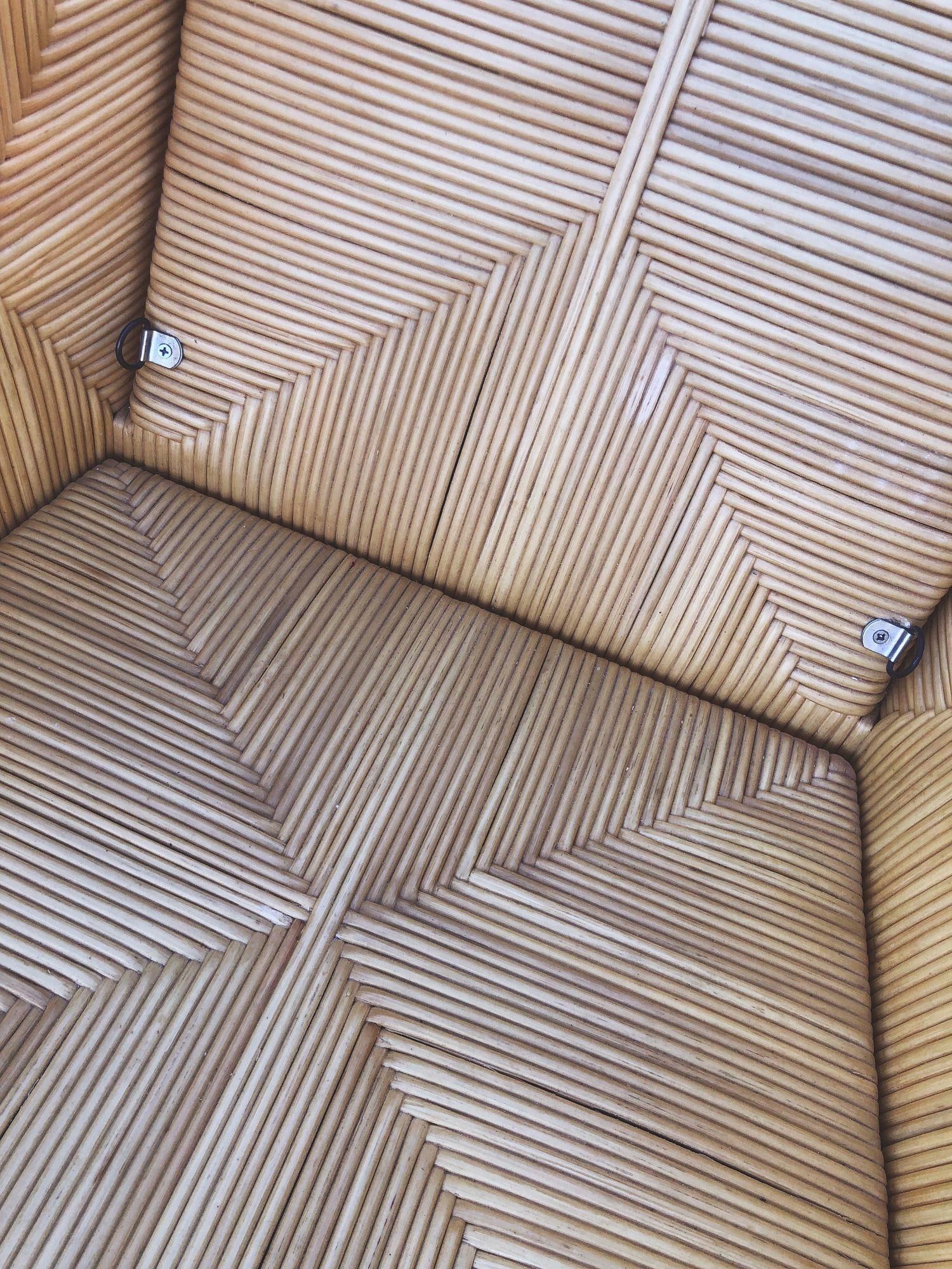 Donghia Rattan Lounge Chair & Ottoman by John Hutton, The Merbau Collection - 3