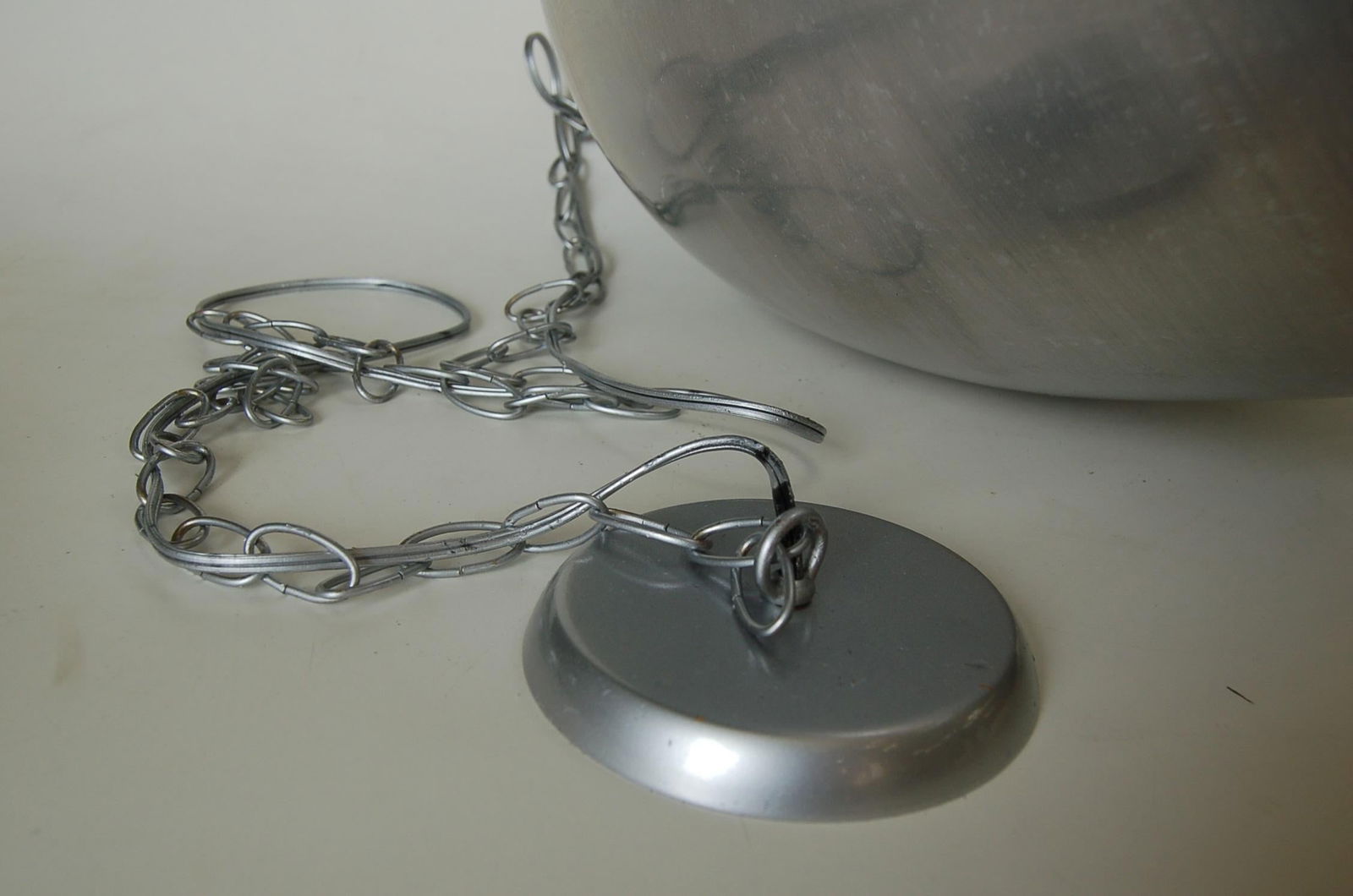 Brushed Aluminum Industrial Round Swag Ceiling Fixture - 12