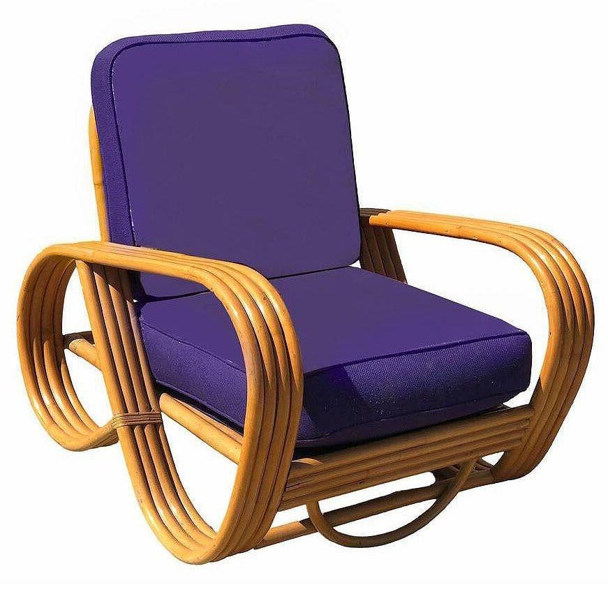 Restored MCM Rattan 4-Strand Reverse Pretzel Sofa & Lounge Chair Livingroom Set - 15