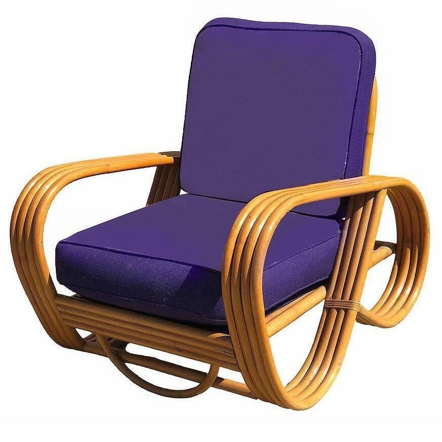 Restored MCM Rattan 4-Strand Reverse Pretzel Sofa & Lounge Chair Livingroom Set - 9