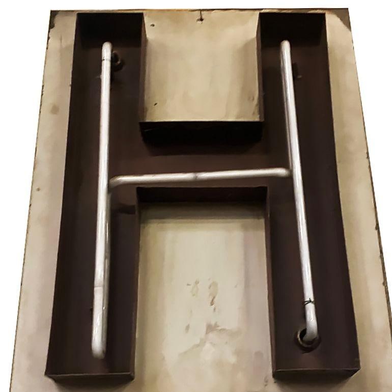 Large Vintage Neon Marquee Letter "H" From Pan American Auditorium - 2