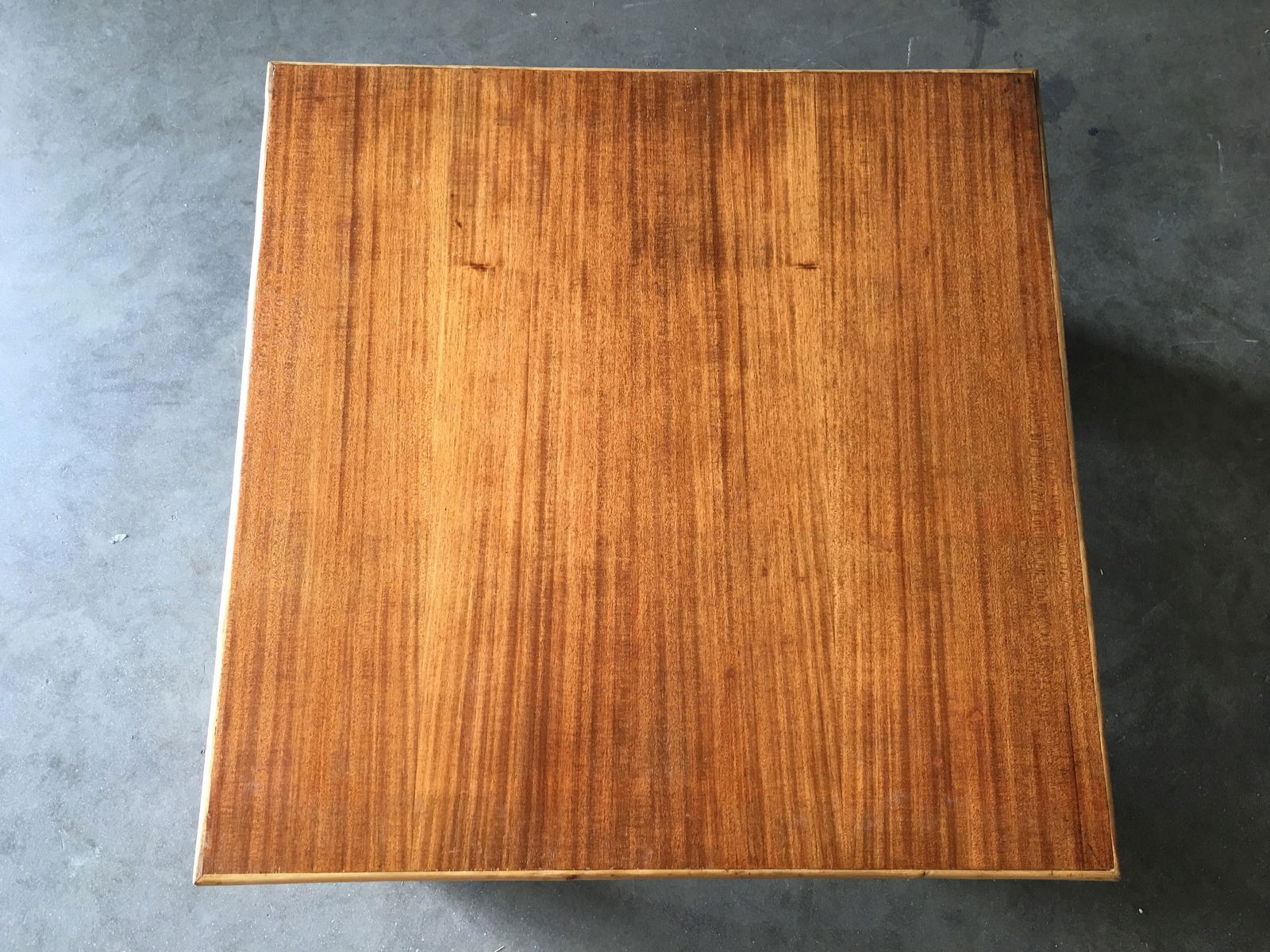 Restored Rattan Corner Side Table with Removable Mahogany Second Tier - 13