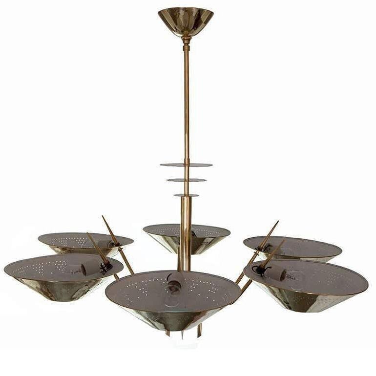 Six-Arm Austrian Chandelier, circa 1950 - 15