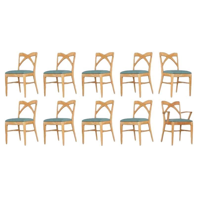 Paul Frankl Dining Chairs for Brown Saltman - Set of 10 - 7