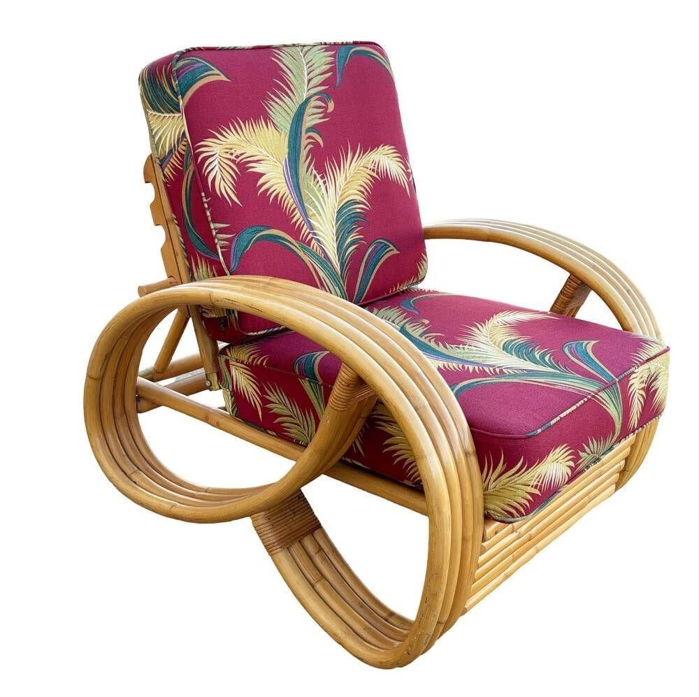 Restored Mid-century Rattan 4-Strand 3/4 Pretzel Sofa & Chair Living Room Set - 11