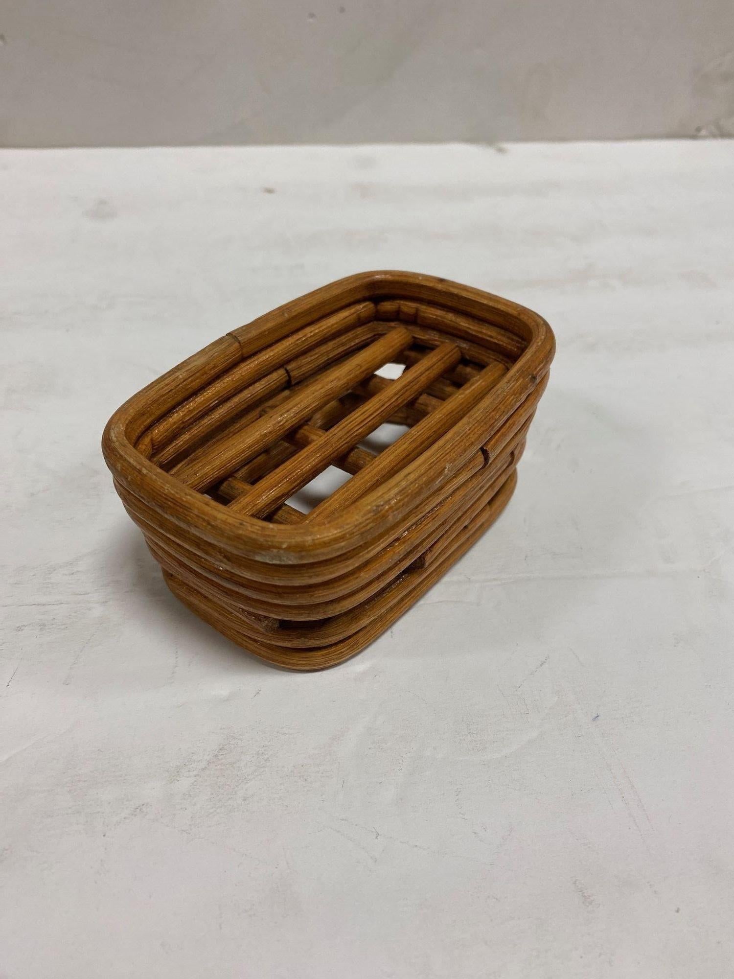 Paul Frankl Style Salesman Sample Miniature Rattan Livingroom Set, 1950 - 15