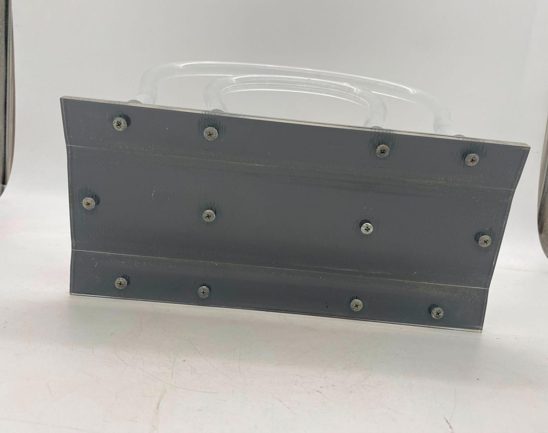 Vintage Dorothy Thorpe Magazine Rack Lucite Mirror and Mylar "Chrome" - 13