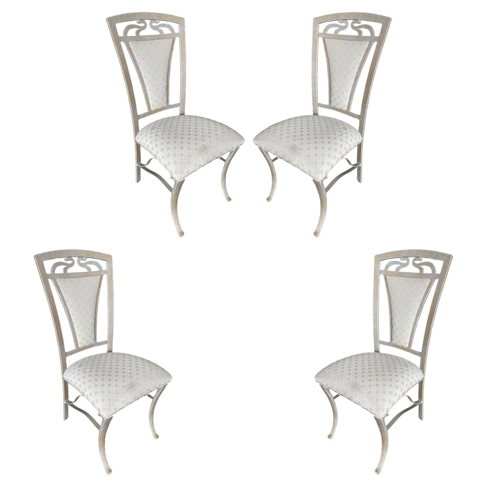High Style Formal Dinning Steel Side Chair, Set of 4 - 16