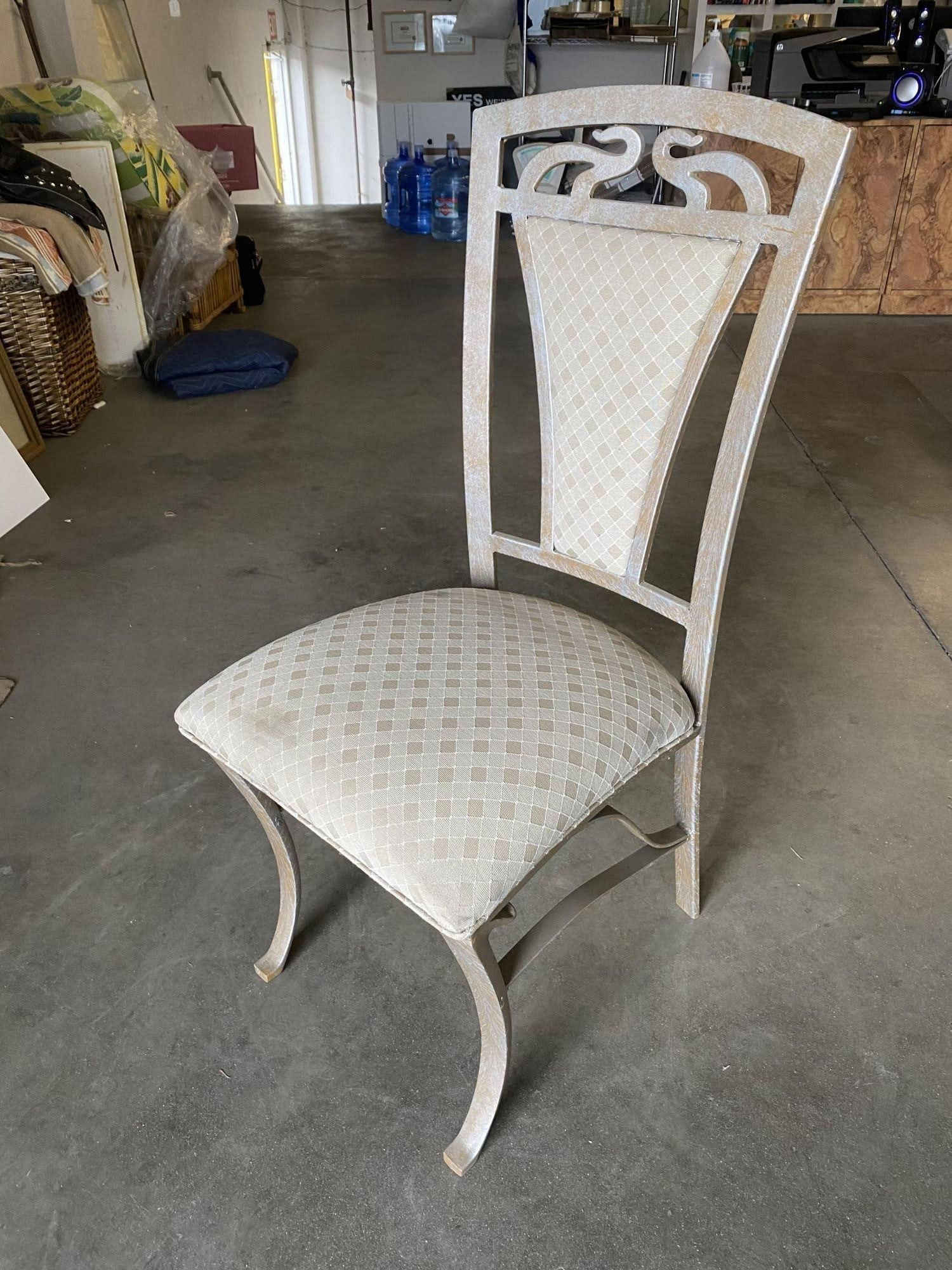 High Style Formal Dinning Steel Side Chair, Set of 4 - 19