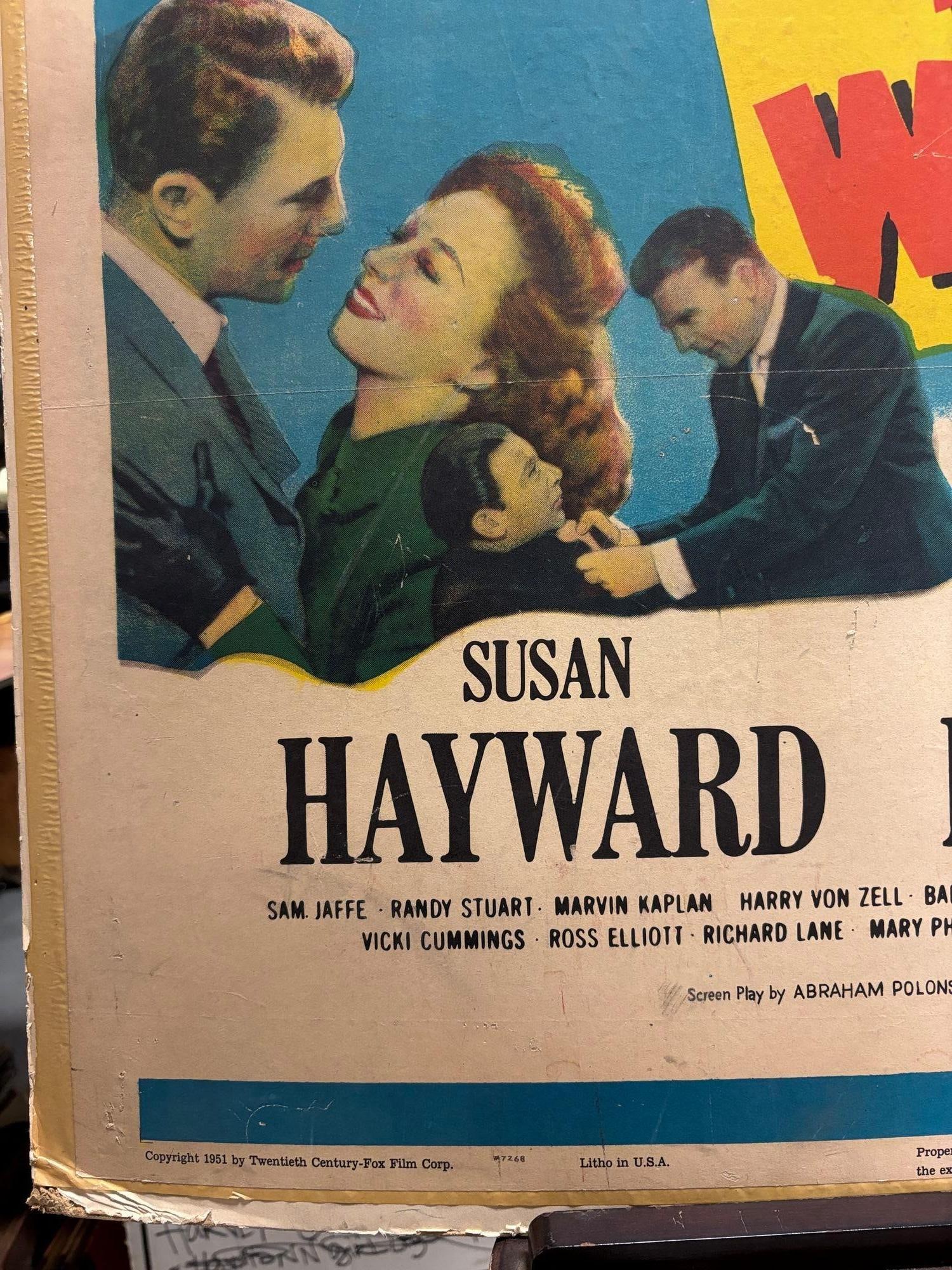 Original 1951 This Is My Affair, "I Can Get It For You Wholesale" Film Poster - 10