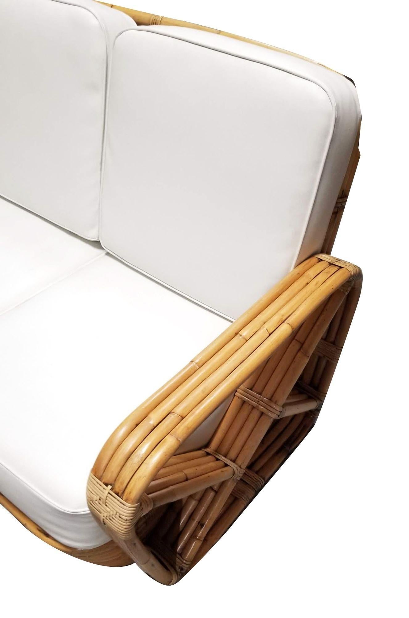 Paul T. Frankl 4-Strand Square Pretzel Round-Back Settee - 12