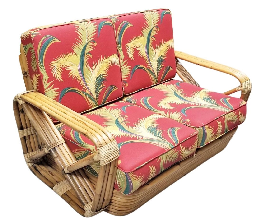 Paul T. Frankl 4-Strand Square Pretzel Round-Back Settee - 18