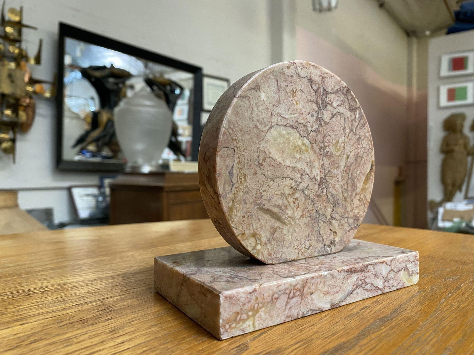 French Art Deco UCRA Bronze Swan Marble Mantle Garniture Clock Set by Marefbay - 6