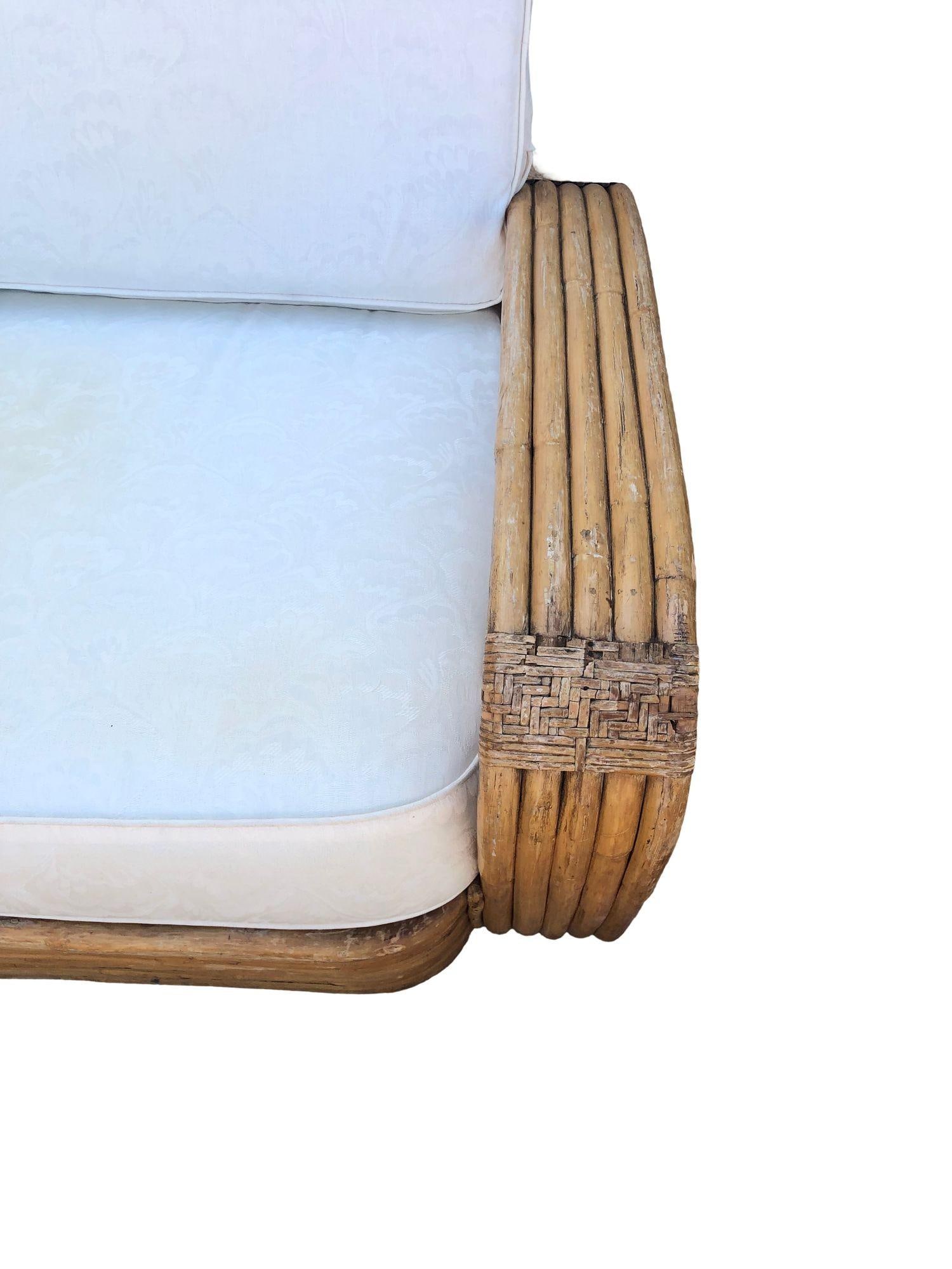 Paul T. Frankl 5-Strand Square Pretzel Square-Back 3-Seat Sofa (unrestored) - 13