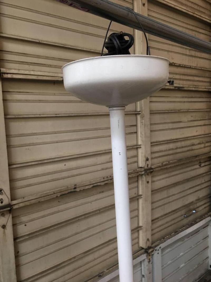 Mid-century "Saturn" Ceiling Steel 20" Pendant by Kurt Versen - 13