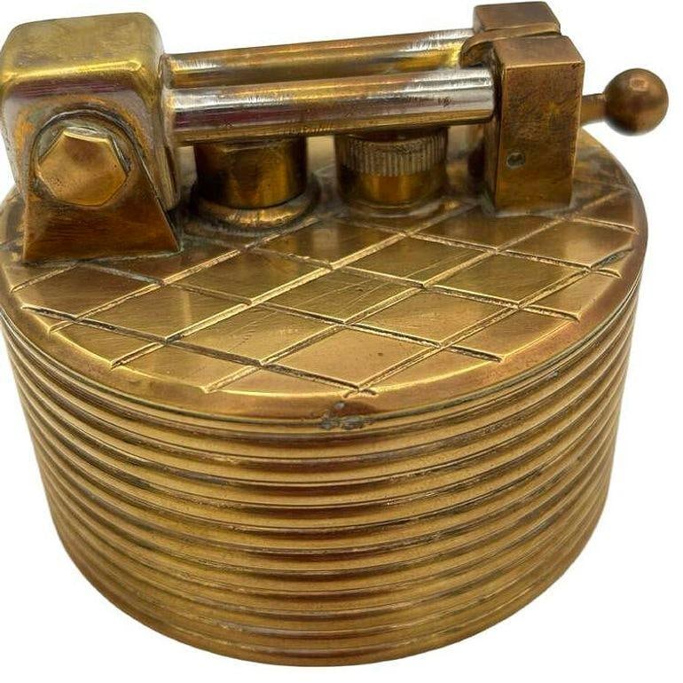 Mid-century "Brilux" for Dunhill Brass Lift-Arm Table Lighter, Switzerland - 11