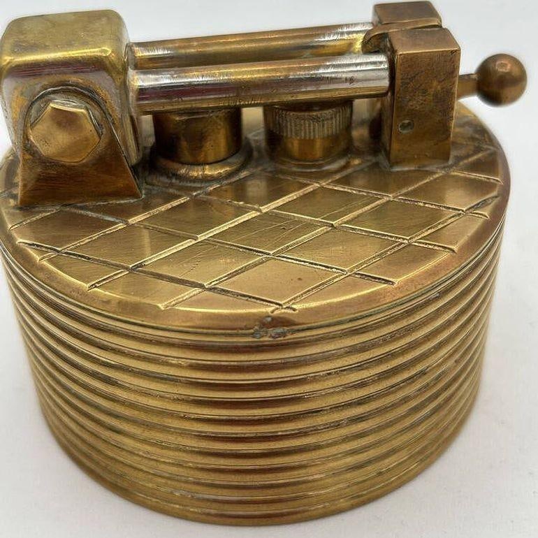 Mid-century "Brilux" for Dunhill Brass Lift-Arm Table Lighter, Switzerland - 5