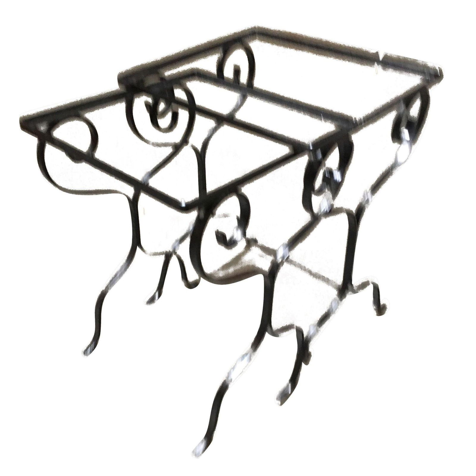 Iron Scrolling Outdoor/Patio Nesting Side Table Set - 8