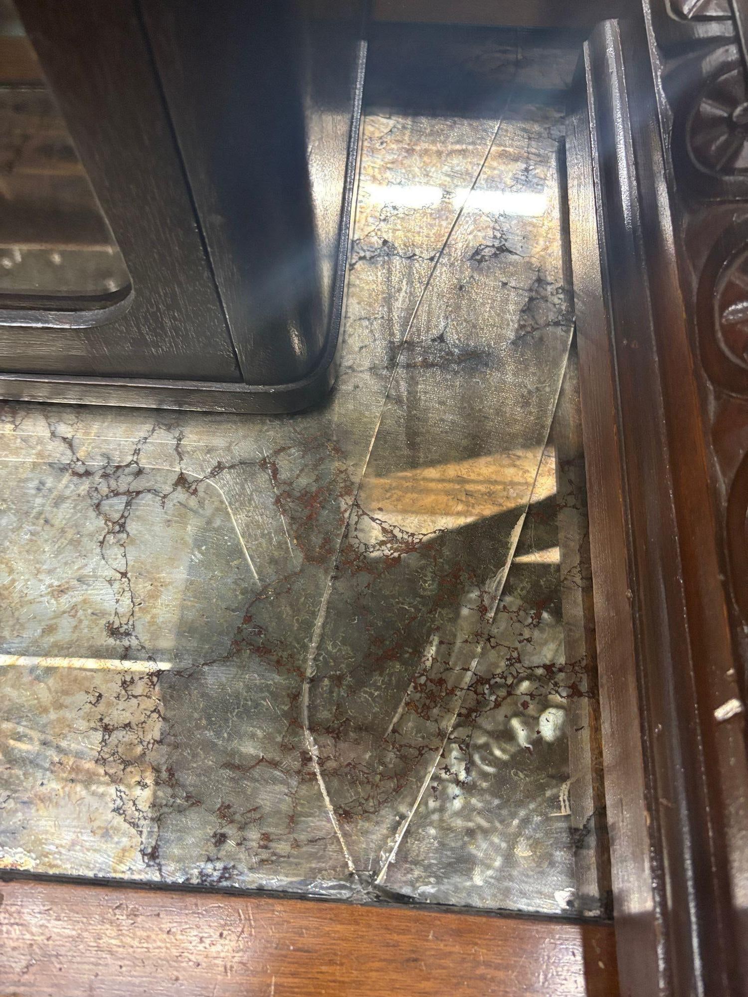 Antique French Provincial Dresser with Mirror Top by RWAY - 13