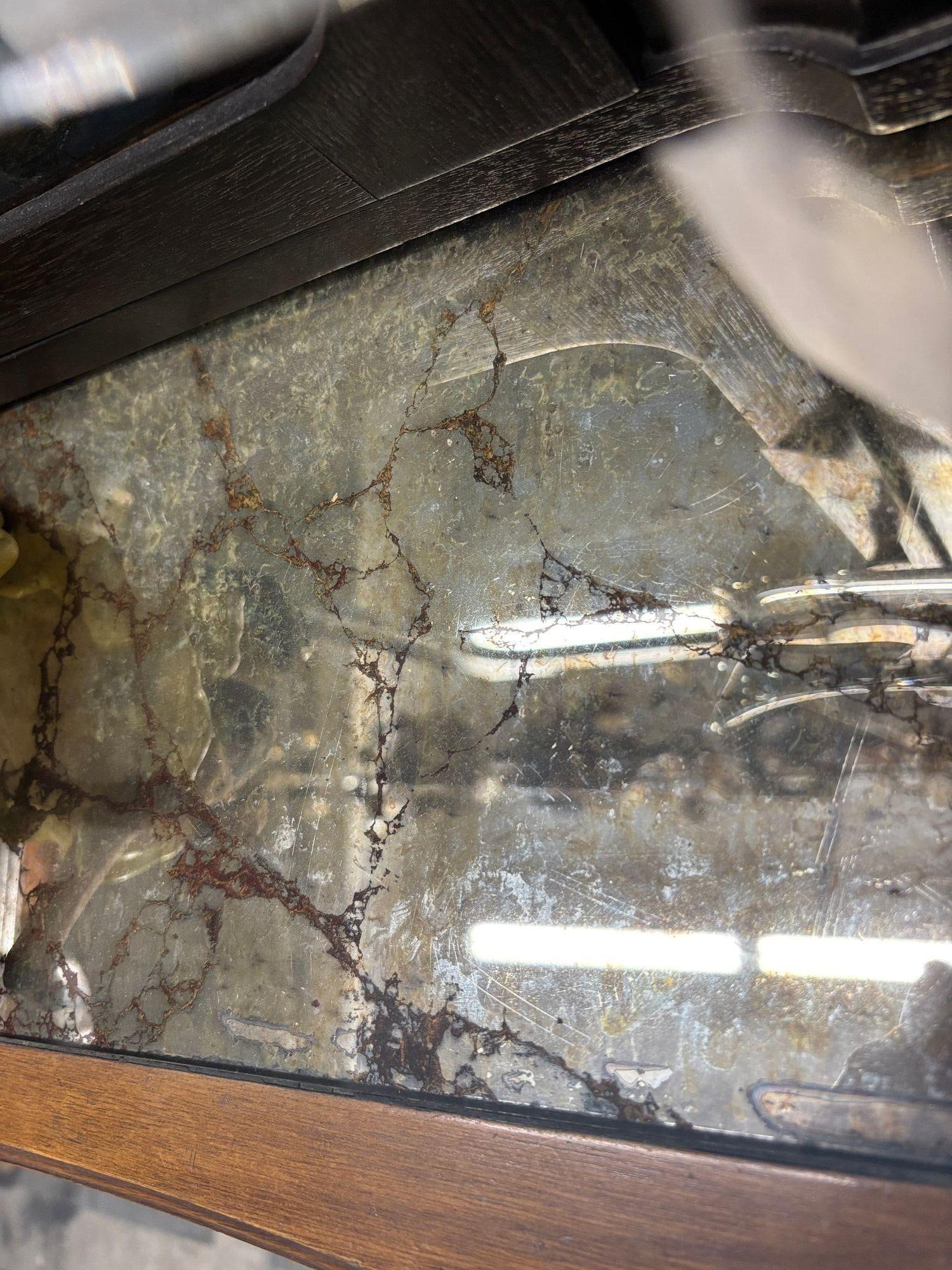 Antique French Provincial Dresser with Mirror Top by RWAY - 3