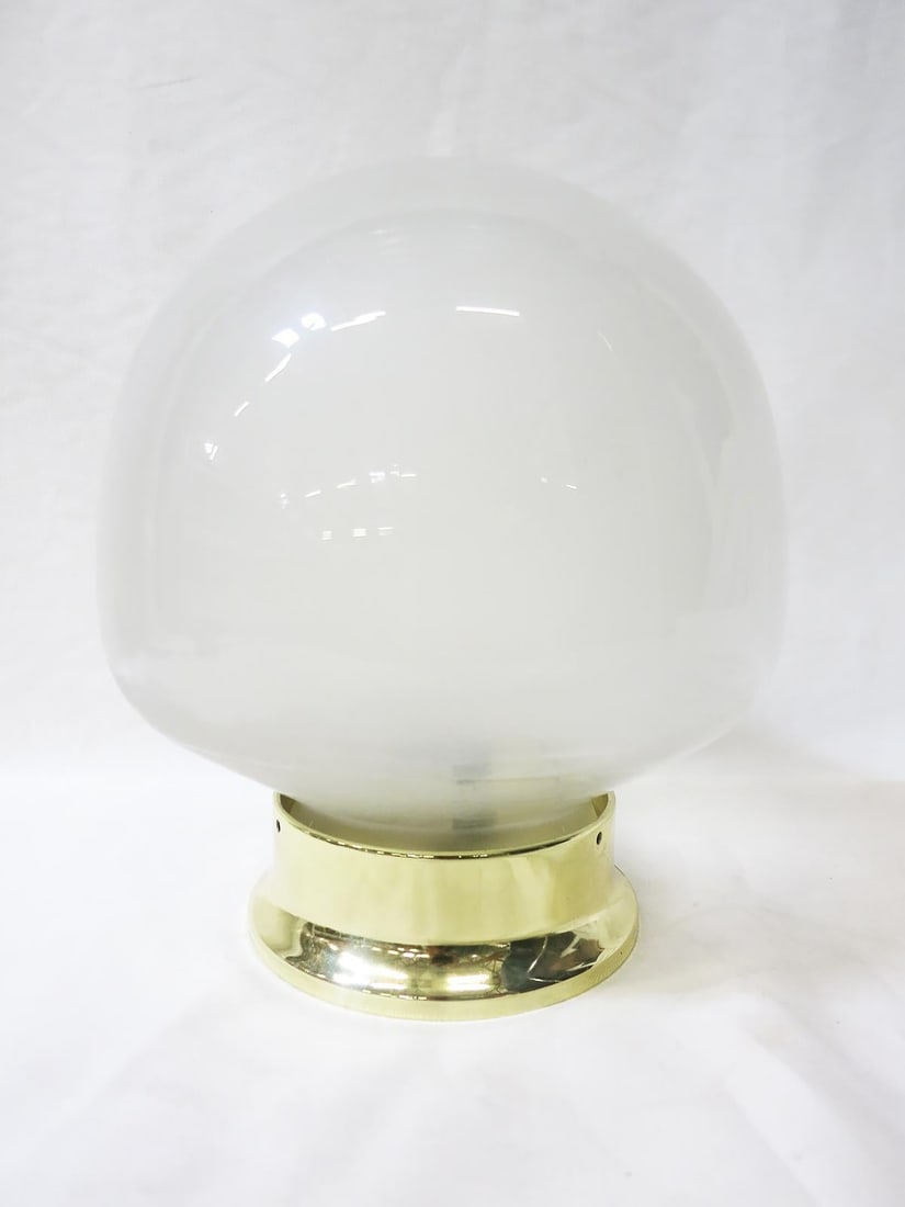 Small Vintage Gumdrop Ceiling Glass Globe Pendant - 3