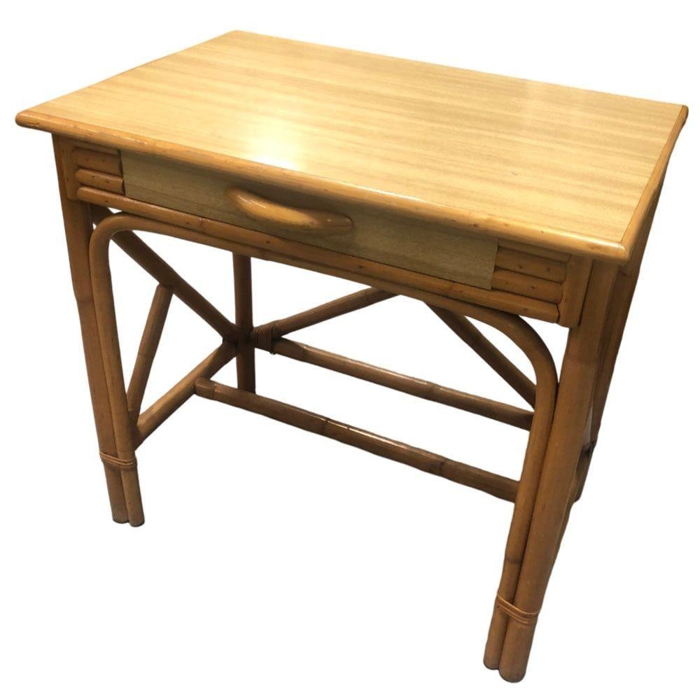 Restored Mid Century Rattan Dresser/Vanity Bedroom Set - 14