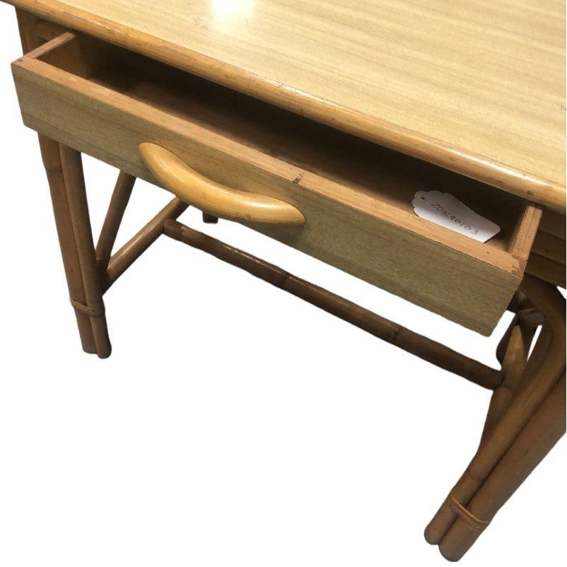 Restored Mid Century Rattan Dresser/Vanity Bedroom Set - 6