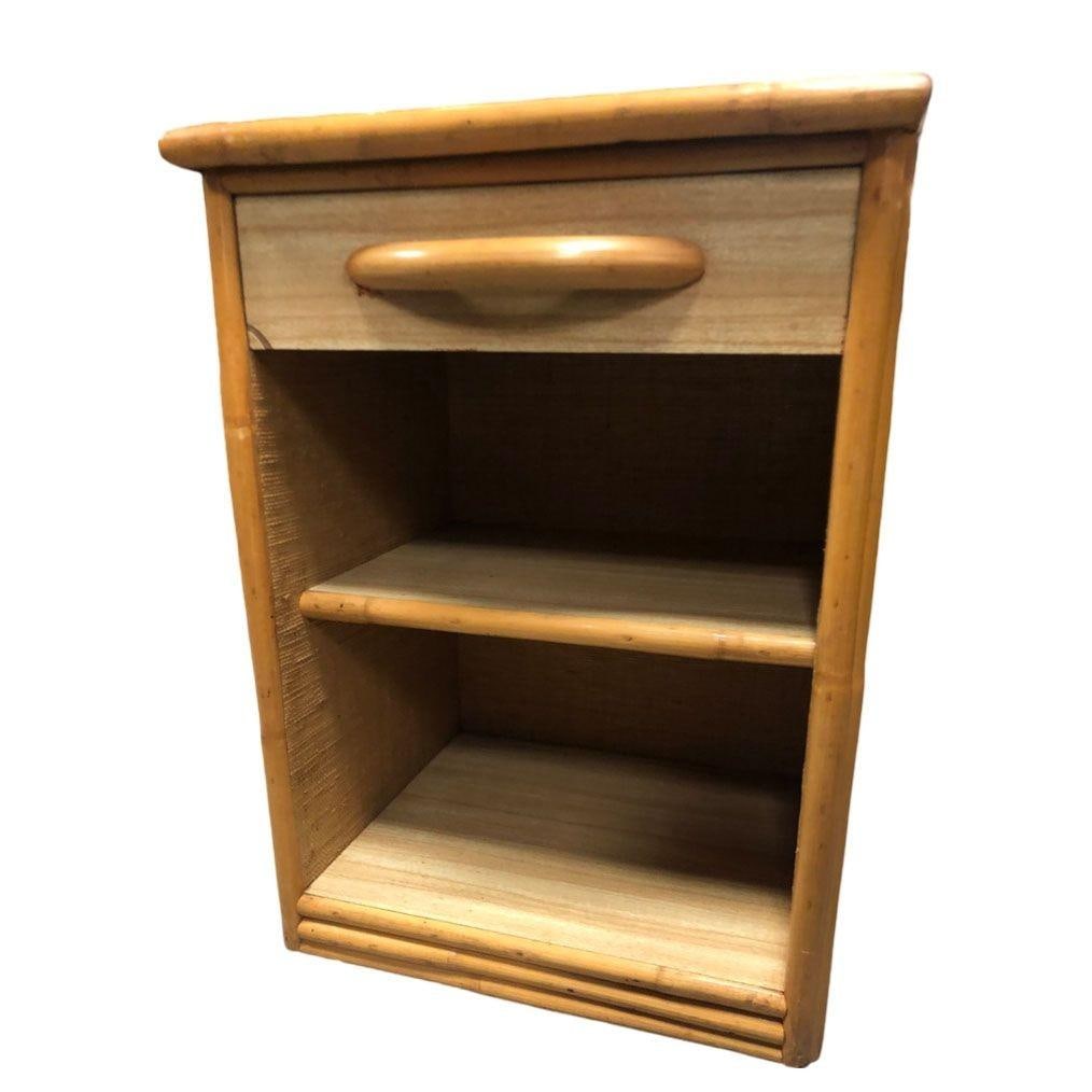 Restored Mid Century Rattan Dresser/Vanity Bedroom Set - 9