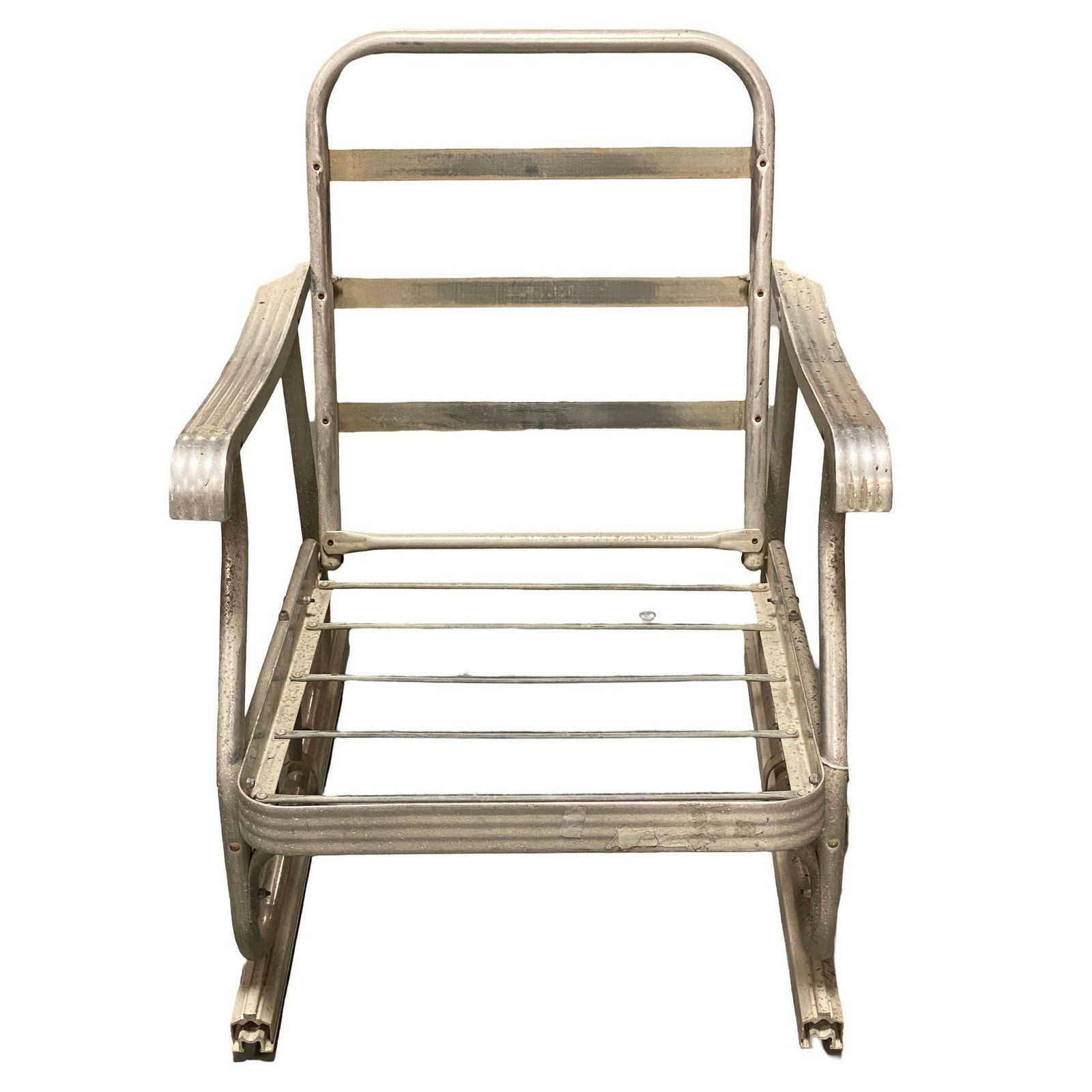 Mid-Century Aluminum Patio/Outdoor Lounge Chair w/ Ski Legs - 17