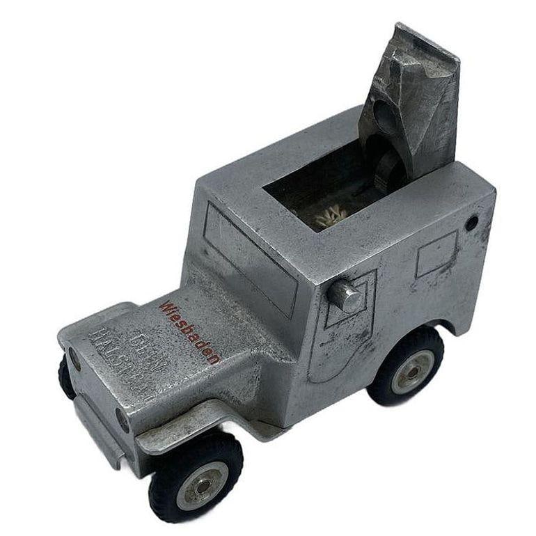 Rare Hand Machined Willys Jeep Ges-Gesch Table Lighter, West Germany by by Baier - 17