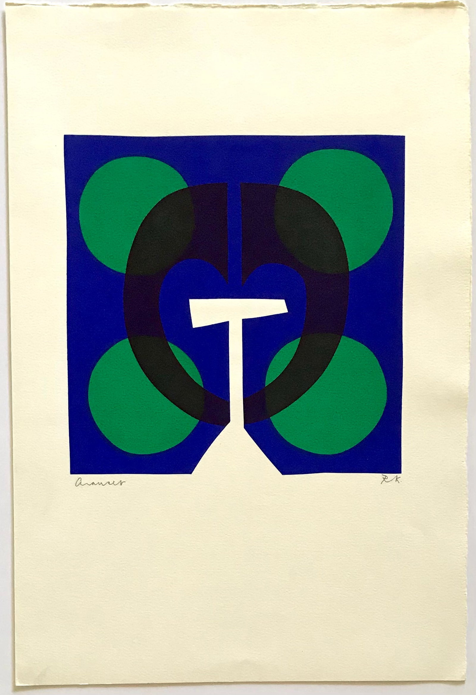 Ronald king signed screenprint Chauser 1967 (1 of 1)