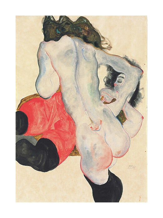 1981 Egon Schiele 13 Erotic Drawings Two Women (1 of 1)