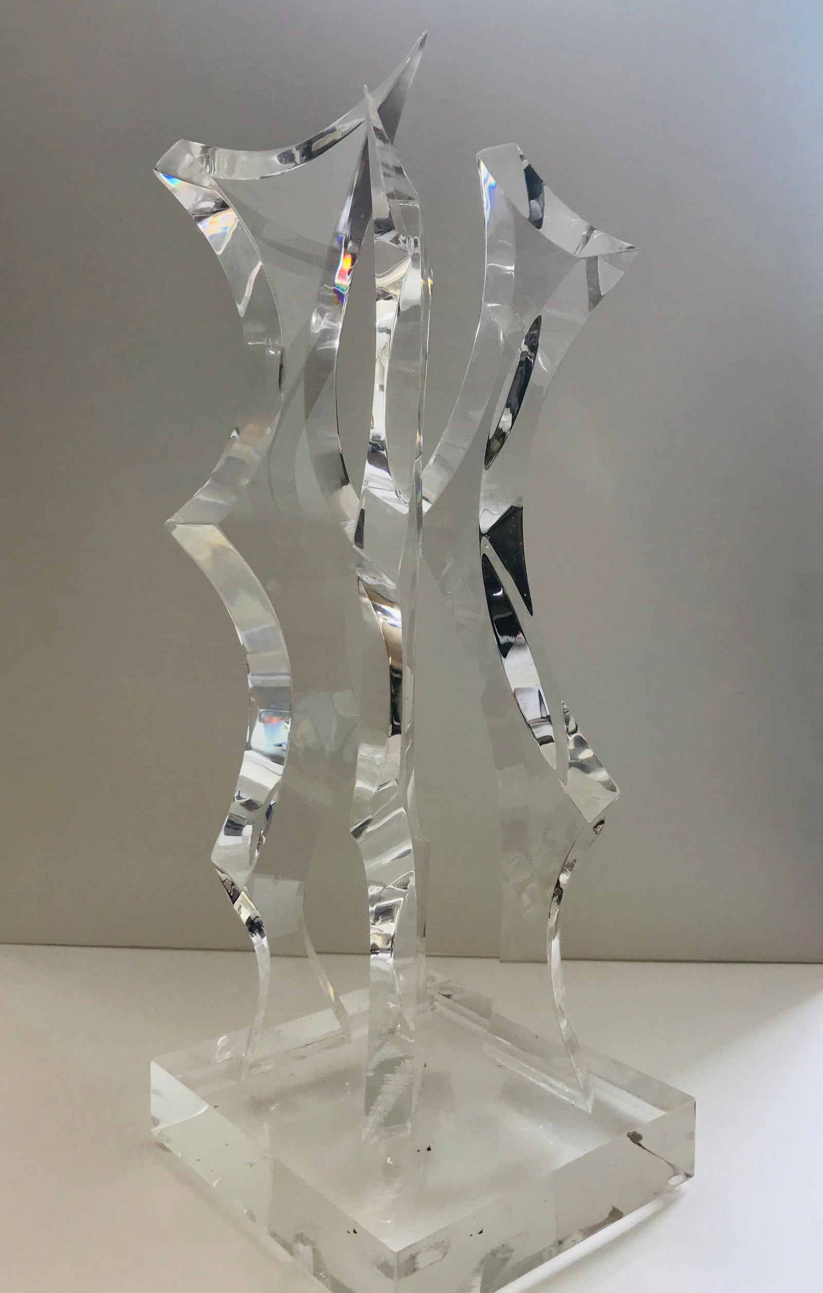Norman Mercer a 1970's signed Sculpture Lucite Acrylic 15H - 3