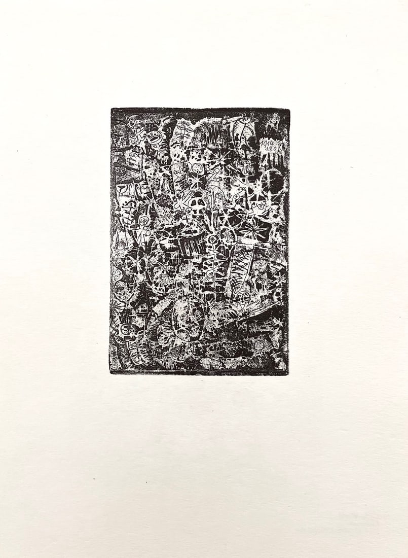 1947 Paul Klee Engraving 14 Little World 1914: Title: 1947 Paul Klee Engraving 14 Little World 1914 Artist: Klee Size: 1 Description: Artist: Paul Klee Country: Switzerland / Germany Title: Little World -1914 Medium: Engraving - 14 printed: 1947 b