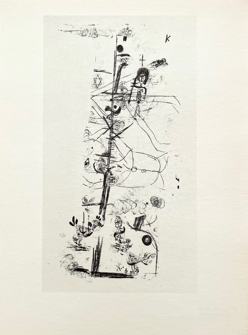 1947 Paul Klee Engraving 17 Comedy of Birds 1918: Title: 1947 Paul Klee Engraving 17 Comedy of Birds 1918 Artist: Klee Size: 1 Description: Artist: Paul Klee Country: Switzerland / Germany Title: Comedy of Birds -1918 Medium: Engraving - 17 printed: