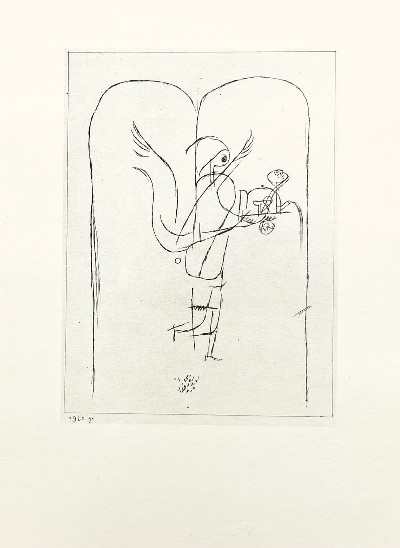 1947 Paul Klee Engraving 23 Fulfillment Angel 1920: Title: 1947 Paul Klee Engraving 23 Fulfillment Angel 1920 Artist: Klee Size: 1 Description: Artist: Paul Klee Country: Switzerland / Germany Title: Fulfillment Angel -1920 Medium: Engraving - 23