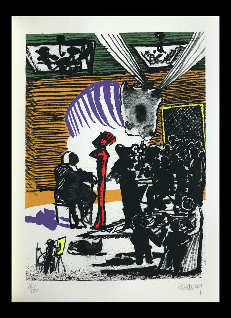 Carlos Franco Original Serigraph Pencil Hand-Signed & Numbered: Title: Carlos Franco Original Serigraph Pencil Hand-Signed & Numbered Artist: Carlos Franco, Signed Artworks, Varieties Size: 1 Description: Artist: Carlos Franco Country: Spain Title: A Carlos Franco